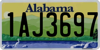 AL license plate 1AJ3697