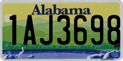 AL license plate 1AJ3698
