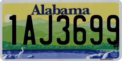 AL license plate 1AJ3699