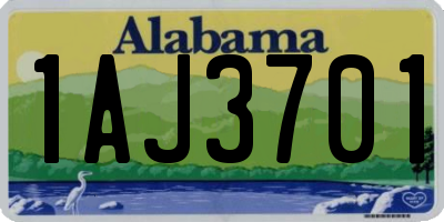 AL license plate 1AJ3701