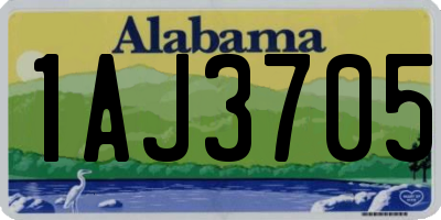 AL license plate 1AJ3705
