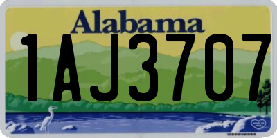 AL license plate 1AJ3707