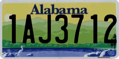 AL license plate 1AJ3712