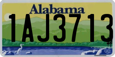 AL license plate 1AJ3713