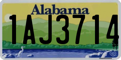 AL license plate 1AJ3714