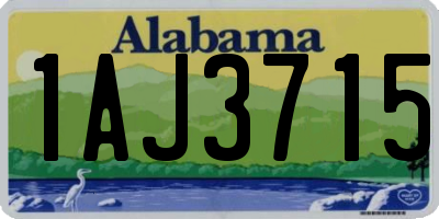 AL license plate 1AJ3715