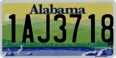 AL license plate 1AJ3718