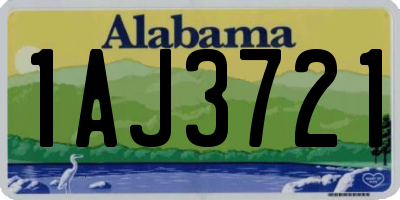 AL license plate 1AJ3721