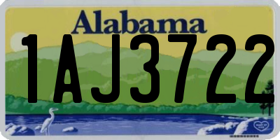 AL license plate 1AJ3722