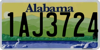 AL license plate 1AJ3724