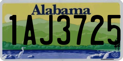 AL license plate 1AJ3725