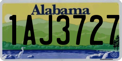 AL license plate 1AJ3727