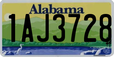 AL license plate 1AJ3728