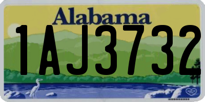 AL license plate 1AJ3732