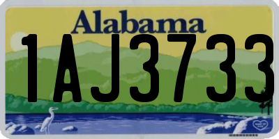AL license plate 1AJ3733