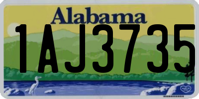 AL license plate 1AJ3735