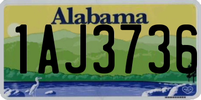 AL license plate 1AJ3736