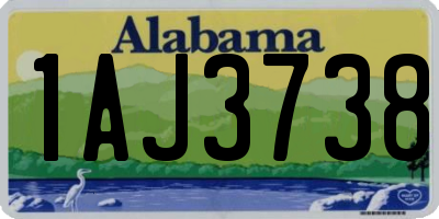 AL license plate 1AJ3738