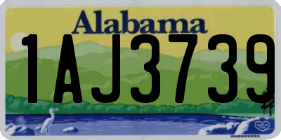 AL license plate 1AJ3739