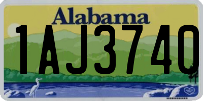 AL license plate 1AJ3740