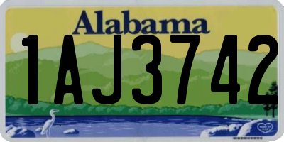 AL license plate 1AJ3742