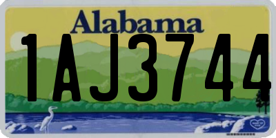 AL license plate 1AJ3744