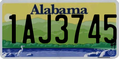 AL license plate 1AJ3745