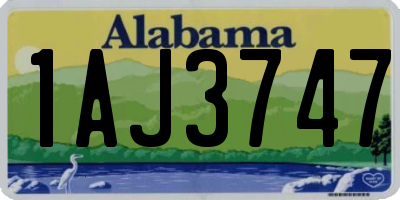 AL license plate 1AJ3747
