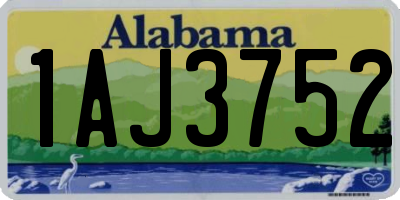 AL license plate 1AJ3752