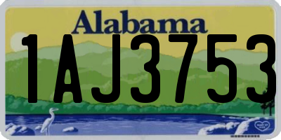 AL license plate 1AJ3753