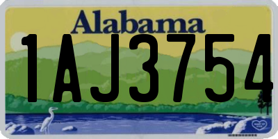 AL license plate 1AJ3754