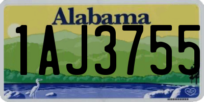 AL license plate 1AJ3755
