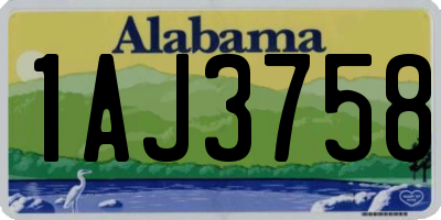 AL license plate 1AJ3758