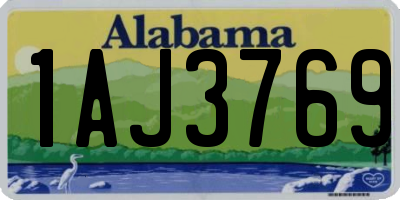 AL license plate 1AJ3769
