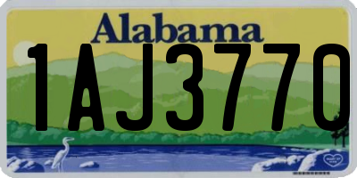AL license plate 1AJ3770