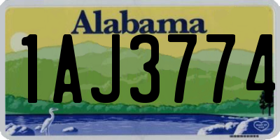 AL license plate 1AJ3774