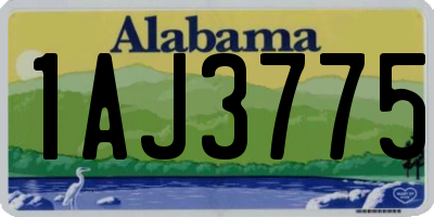 AL license plate 1AJ3775