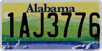 AL license plate 1AJ3776