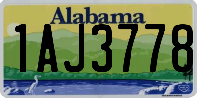 AL license plate 1AJ3778