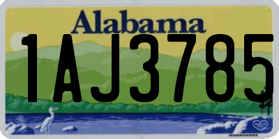 AL license plate 1AJ3785