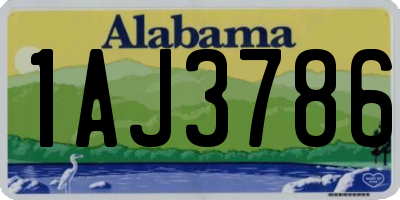 AL license plate 1AJ3786