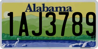 AL license plate 1AJ3789