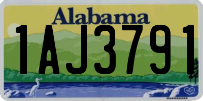 AL license plate 1AJ3791