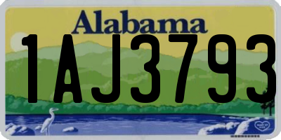 AL license plate 1AJ3793