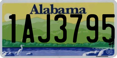 AL license plate 1AJ3795