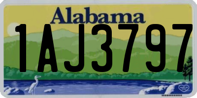 AL license plate 1AJ3797
