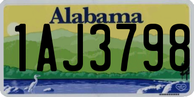 AL license plate 1AJ3798