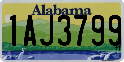 AL license plate 1AJ3799
