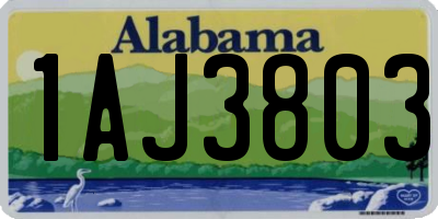 AL license plate 1AJ3803