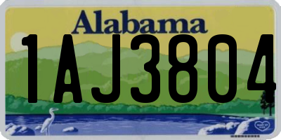 AL license plate 1AJ3804